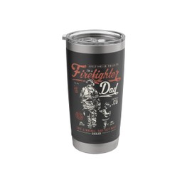 Christmas Firefighter Like Your Dad Way Cooler Fireman Stainless Steel Insulated Tumbler