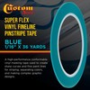 Custom Shop Vinyl Fineline Pinstripe Tape, Blue 1/16" x 36
