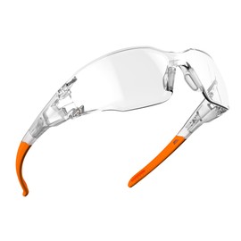 DILANCO Clear Safety Glasses Goggles, Adjustable Frames and Scratch-Resistant with No-Slip Grips Safety Glasses for Women Men