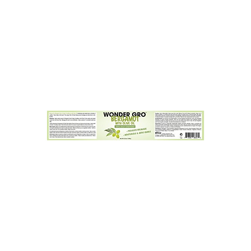 Bergamot with Olive Oil Hair Grease Styling Conditioner, 12 fl