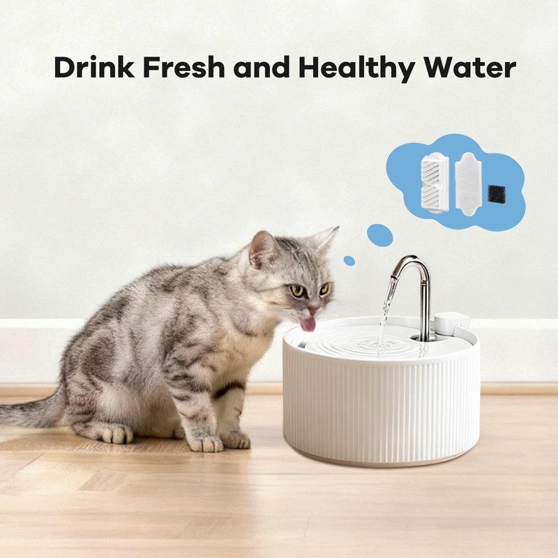 (18 Pack) 6 Sets Ceramic Cat Water Fountain Replacement Filters,