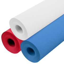 Paclord Kraft Paper Set 18" x 1200" (100 ft) Red, White, and Blue Patriotic Kraft Paper Rolls for Independence Day, Memorial Day, Veterans Day Crafts, and DIY Projects - American Style Gift Wrapping