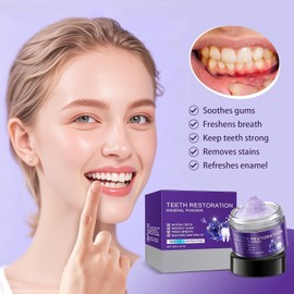 Zahnreparatur Mineralpuder - Zahnrestauration Pulver, Zahnpulver Gegen Verfärbungen, Zähne Bleaching, Zahnfleisch schützen, Atem erfrischen, Mineralpulver für Zahnreparatur
