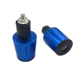 Szmsmy Bike Motorcycle Universal Handlebar End Plug Grip End Anti Vibration CNC Aluminum 22.2mm 7/8" Set of 2 (Blue)
