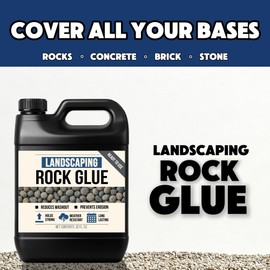 Landscape Mulch & Rock Glue – Heavy-Duty Ground Cover Adhesive for Mulch, Wood Chips, Pebbles & Gravel – Weather-Resistant Landscaping Bonding Spray (Rock Glue, 32 oz)