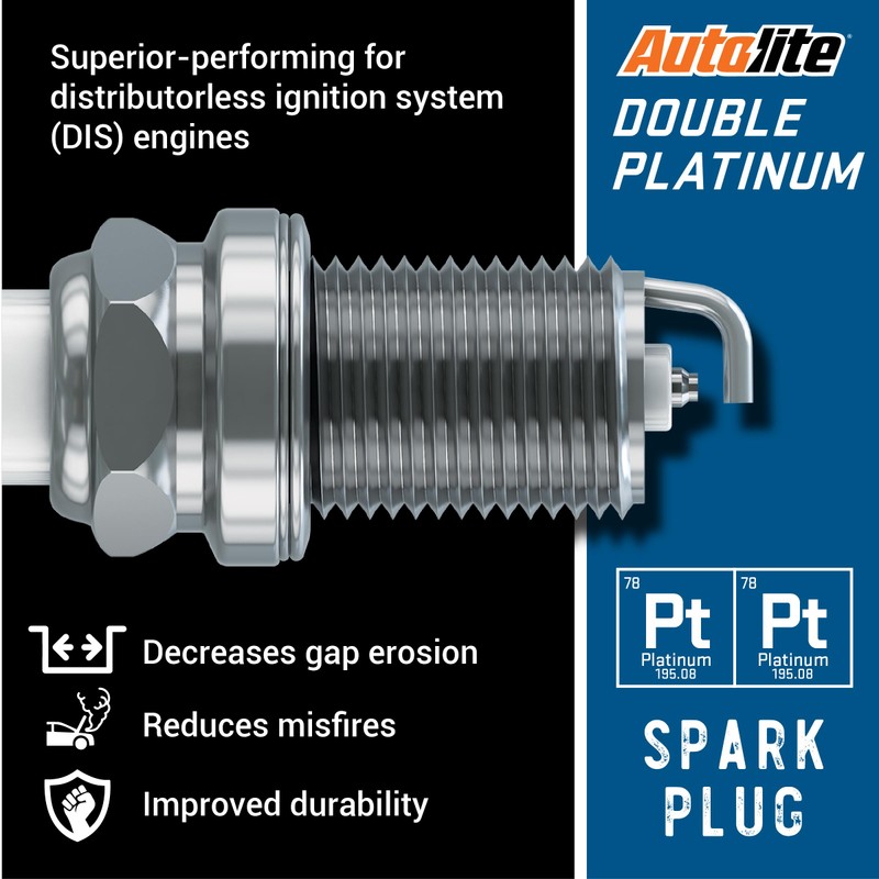 Autolite APP6043 Double Platinum Automotive Replacement Spark Plug (1 Pack)