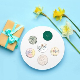 Various Buttons Metal Die Cuts, Buttons Metal Die Cuts Set, Lots Buttons Frame Cutting Dies, Different Size Buttons Stencils Embossing Dies for DIY Crafts Cards Cuts for Scrapbooking Photo Album