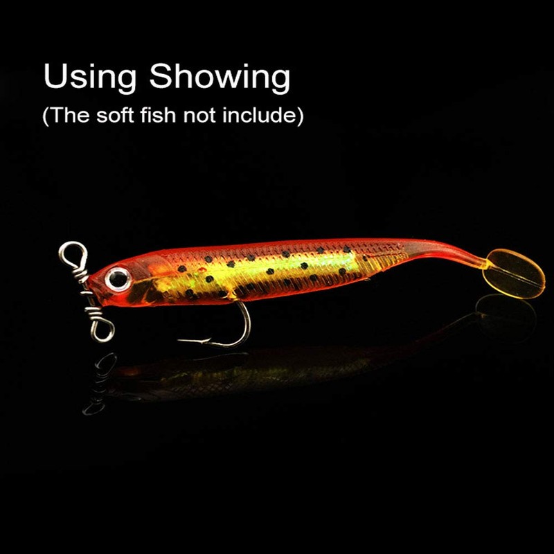 Unclesport 50 Pieces SpinShot Drop Shot Hook Swivel Fishing Hooks