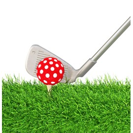 NAVIKA A Woman's Place is On The Golf Course Golf Balls & White Polka Dots On Red Golf Ball | Sleeve of 3 | Golf Gift