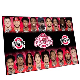 Ohio State Buckeyes National Champions 2024 Poster, Champions Wall Decor for Fans E14AO0 - Size: 24x36in