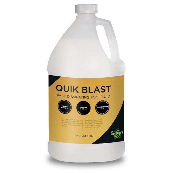 Froggy's Fog QuikBlast Fog Juice, High-Density, Fast-Dissipating Fog Fluid for
