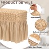 sourcing map Bubble Lattice Footstool Cover, Polyester Rectangle Footrest Slipcover