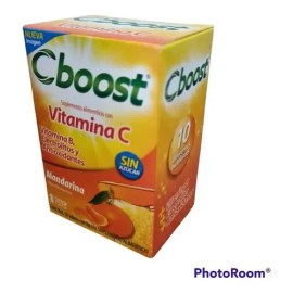 Cboost Grisi Farma Vitamina C y B en Polvo Sabor Mandarina (Pack 10 Sobres)                                                                           