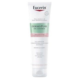 Eucerin DermoPure Gel limpiador facial concentrado (150 ml) con cido saliclico para imperfecciones y manchas post-acn                                 
