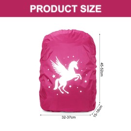 Rain Cover Backpack, 35L Rain Cover School Bag, Reflective Backpack Cover, Waterproof, Rain Cover Backpack, Reflector Backpack Cover, Backpack Rain Cover for Boys Girls Beginners to School