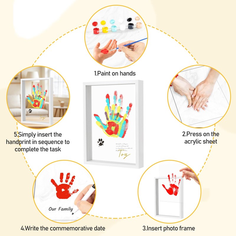 Familien Handabdruck Set, Family Handprint Kit, Fußabdruck Set, Handabdruck Set
