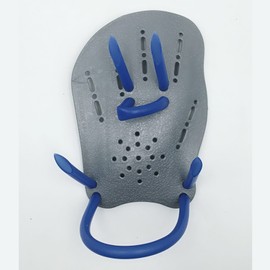 Swimming Hand Paddles Training Hand Fins with Adjustable Straps for Children Adult Water SportsGray M