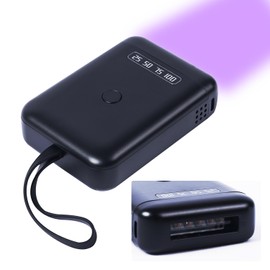 V Light Hair Extensions Kit, Mini V Light Hair Extension Machine With V Light Lamp*1 405nm, Portable Fast Curing Hair Extension UV Glue V Light Wig Extension LED UV Lamp. (Black Machine)