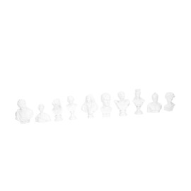 Gatuida 10Pcs Resin Plaster Figure Ornaments Artistic Portrait Sculptures Desktop Scene Layout Adornments for Art Teaching and Home Decoration