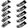 10 PCS Black Double Grip Hairs Clips, Snap Hair Clips