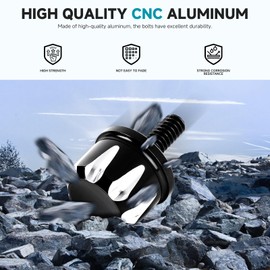 DREAMIZER Motorcycle Seat Screw, Motorcycle Seat Bench Screw Rear Mudguard Screws Compatible with Harley Sportster XL883 1200 48 Touring Dyna Softail Glide, 1996-2019 (2 Screws + 2 Nuts)