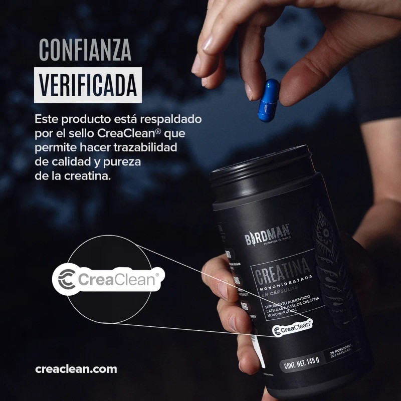 Birdman Creatina Monohidratada De Alta Pureza En Cápsulas | Sin
