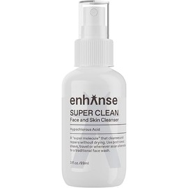 Super Clean Face Mist Hypochlorous Acid Spray, Travel Friendly Soothing Purifying Toner Facial Spray, Helps Redness, Breakouts, Post Workout, Quick Refresh, Clean, For All Skin Types, 3 fl oz