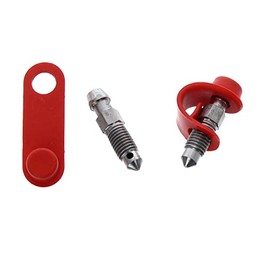 M7 X 1 30.5mm Stainless Steel Brake Bleed Screws Nipples (2) + Covers
