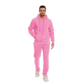 Tanderin Men's Tracksuits Sweatsuits for Men Sweat Track Suits 2 Piece Casual Athletic Jogging Warm Suits With Pockets (Pink 4XL)