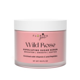 Florida Glow Polypeptide Sugar Scrub for Women - Exfoliating Body Sugar Scrub with Peptides & Vitamin C for Smooth, Radiant Skin - 10.5 oz
