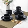 LERATIO Stoneware Dinnerware Sets for 4,Handcarft Ceramic Plates and Bowls