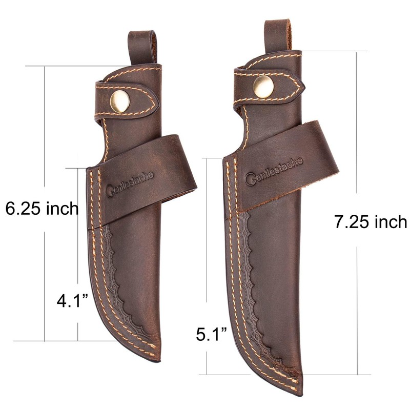 Gentlestache Horizontal Knife Sheath for 5 inch blade, Compact Draw,