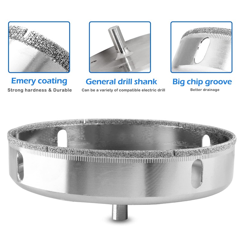 Luomorgo 140mm/5 1/2 inch Diamond Hole Saw, 1.1 inch Cutting