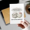 Podagree Funny 2nd Wedding Anniversary Card for Husband Wife, Cotton
