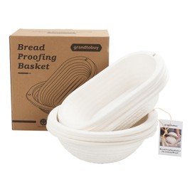 6pcs Round and Oval Pulp Bread Proofing Basket Sourdough Banneton Proving Basket Brotform Bread Baking Supply Storage Bag 30pcs Disposable Non-Woven Liners for Professional Homemade Bread