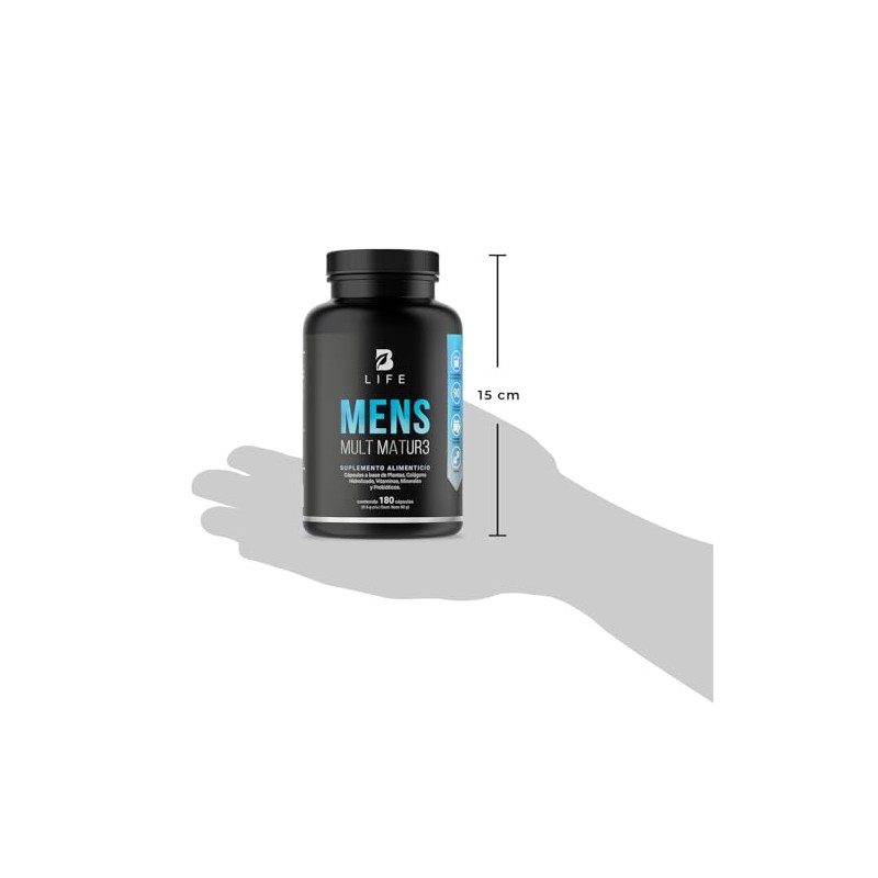 Life Multivitamínico Hombre 180 Cápsulas Vitaminas Más Potenciadas Calcio Colágeno