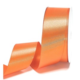 Ribbon Satin 40 MM x 25 M Sheer Ribbon, ORANGE