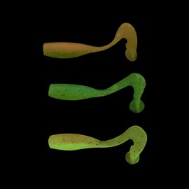 Bobby Garland Mo' Glo Stroll'R Soft Plastic Crappie Fishing Lure, Fishing Gear and Accessories, 2.5", Pack of 12, Electric Chicken