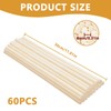 Pack of 60 Wooden Sticks, Jisrcha Wooden Sticks, Round, 30