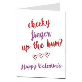 Very Rude Valentine's Card For Him & Her Filthy Inappropriate Design