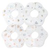 ICKEYOU Muslin Baby Bandana Bibs Soft Triangle Cotton Drool Adjustable Teething and Feeding for Newborns and Infants 0 to 36 Months (4pcs White)
