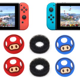 ZHI-NYLLDJS Switch/OLED / Light Compatible, Freak Switch Compatible Stick Cover, Joycon Stick Cover, Analog Stick Cover, Switch/OLED / Lite Compatible, Stick Cover, Assist Ring (4 Stick Covers/2