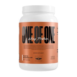 ONE OF ONE Whey Protein Powder – 25g Whey Protein Concentrate with Digestive Enzymes, Gluten Free, Low Carb, Post-Workout Recovery – Toasted Marshmallow Flavor, 2lb