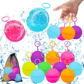 Water Bombs Reusable, Pack of 12 Water Bombs, Reusable, Reusable Water Bombs, Self-Closing, Water Balloons Reusable for Party Water Battle