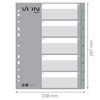 VON Leitz Pack of 10 A4 Number Indexes, 1-5 Numbered