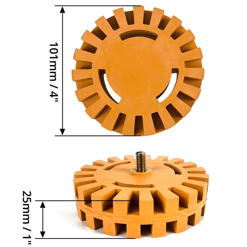 QWORK® Radierer Gummi Aufkleber Entferner, mit Bohradapter, für Kleberesten und