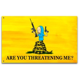 Are You Threatening Me Flag 3x5 Ft Funny Man Cave Wall Banner for Room Teen Girls Indoor Outdoor Party Bedroom and College Dorm Wall Decor Tapestry Gifts