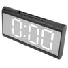 Alarm Clock LED Digital Display Mirror USB Charging Desktop Clock
