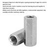 Hilitand 10 Pcs Long Rod Nut Hex Coupling Nuts Hexagonal
