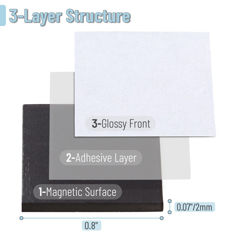 Mr. Pen- Self Adhesive Magnet Squares, 120 Pcs, Small Square